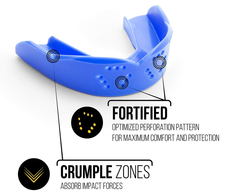 [Australia - AusPower] - Sports Mouth Guard by SISU 3D 2.0mm Easy-to-Fit, Custom Fit Mouth Guard for Football, Hockey, Lacrosse, Basketball for Youth/Adults Charcoal Black 