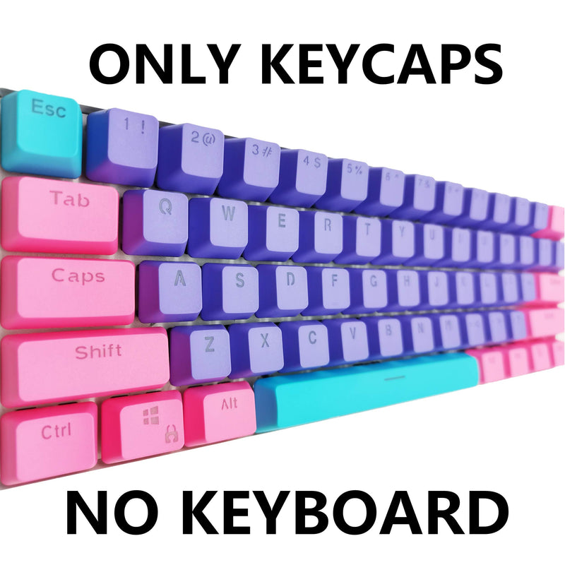 [Australia - AusPower] - WHYSP 61 PBT Keycaps for 60 Percent Keyboard, Backlit Keycap Set for Mechanical Gaming Keyboard OEM Profile Blue Keycaps with Key Puller for Cherry MX Switches GK61(Peach) Peach 