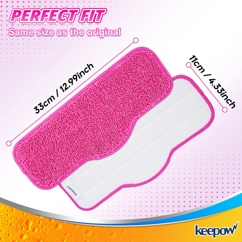 [Australia - AusPower] - KEEPOW Microfiber Steam Mop Pads Compatible with Schenley Steam Mop Cleaner, Washable and Reusable Replacement Mop Pads Accessories ï¼ˆ6 Packï¼‰ 