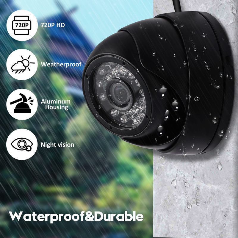 [Australia - AusPower] - IFWATER 1Megapixel CCTV Dome Camera Day and Night Vision Indoor&Outdoor Housing Camera with CMOS OV9712 Sensor,H.264 Waterproof USB Security Camera for Pc Industrial Security,Baby Monitor,Pets Monitor 1 Megapixel Lens-04H 