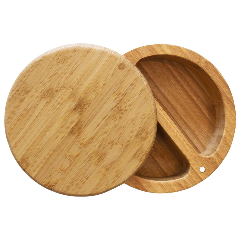 [Australia - AusPower] - Totally Bamboo Salt Keeper Duet Salt and Pepper Bowl, Salt Cellar and Storage Box with Two Compartments, Magnetic Swivel Lid 