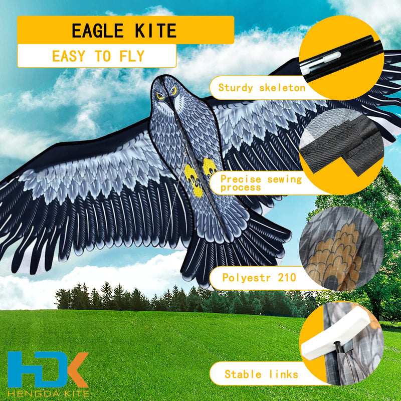 [Australia - AusPower] - HENGDA KITE-Strong Eagles!Huge Beginner Eagle Kites for Kids and Adults.74-Inch 