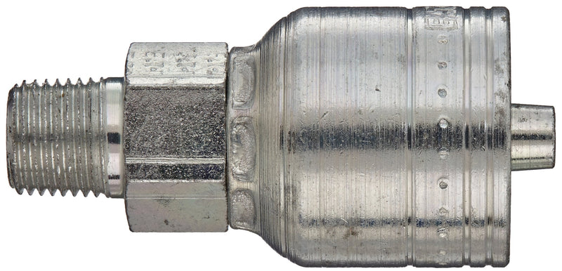 [Australia - AusPower] - Aeroquip 1AA2MP4 Carbon Steel Global TTC (Thru the Cover) Crimp Hose Fitting Male Pipe, Straight, 1/4" Hose ID, 1/8" - 27 Thread 