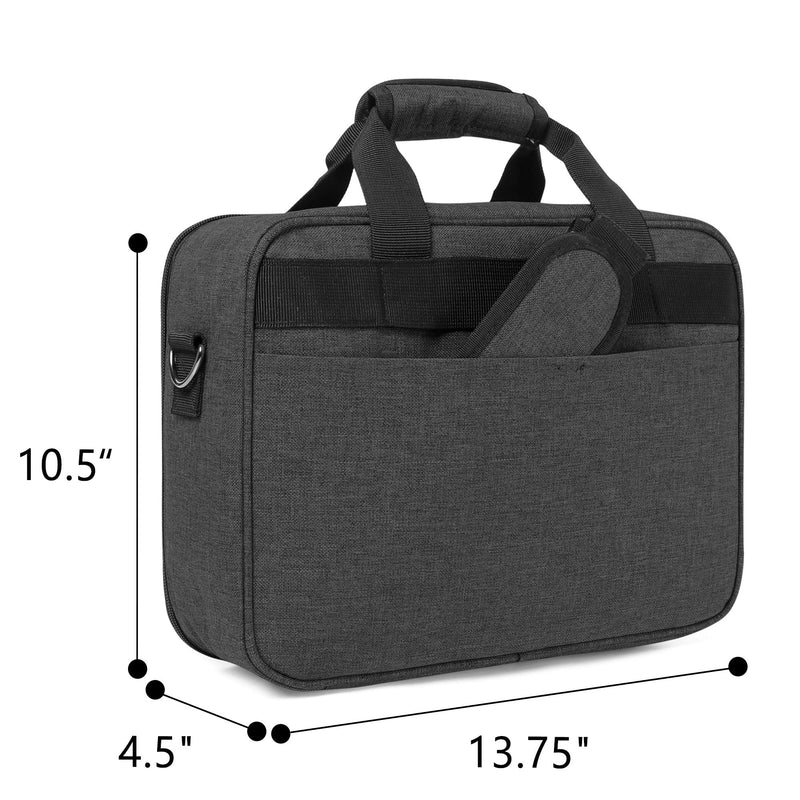 [Australia - AusPower] - Luxja Projector Case, Projector Bag with Accessories Storage Pockets (Compatible with Most Major Projectors), Medium(13.75 x 10.5 x 4.5 Inches), Black 