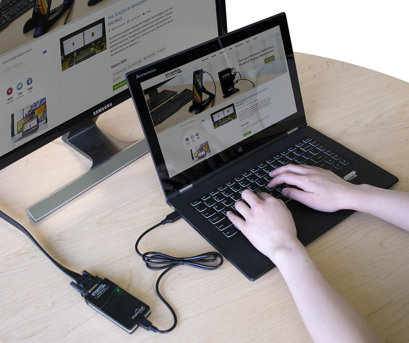 [Australia - AusPower] - Plugable USB to VGA Video Graphics Adapter for Multiple Displays up to 1920x1080 (Supports Windows 10, 8.1,7, XP) 1920 VGA 