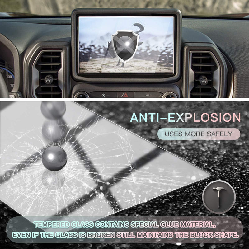 [Australia - AusPower] - CDEFG Screen Protector for Bronco Sport 2021: Car Navigation Display Touch Screen Protector for 2021 Bronco Sport SYNC3 8 Inch Tempered Glass Screen Protector Foils 