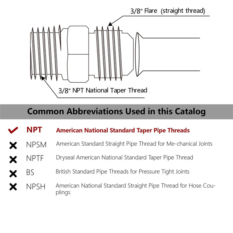[Australia - AusPower] - SUNGATOR Brass Tube Fitting, Half-Union, 3/8 in. Flare x 3/8 in. Male Pipe (2-Pack) 