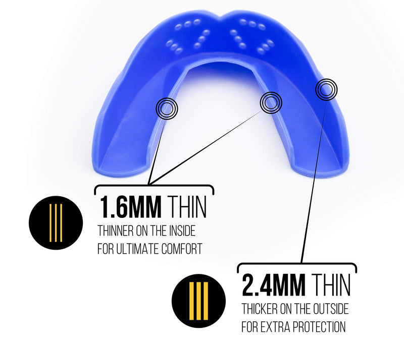 [Australia - AusPower] - Sports Mouth Guard by SISU 3D 2.0mm Easy-to-Fit, Custom Fit Mouth Guard for Football, Hockey, Lacrosse, Basketball for Youth/Adults Charcoal Black 