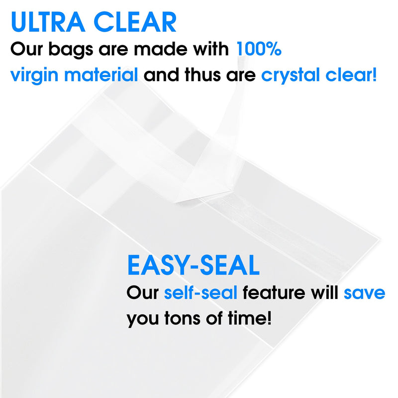 [Australia - AusPower] - Pack It Chic - 4” X 6” (200 Pack) Clear Resealable Polypropylene Bags - Fits 4X6 Prints, Photos, A1 Cards, Envelopes - Self Seal 4" X 6" (200 Pack) 