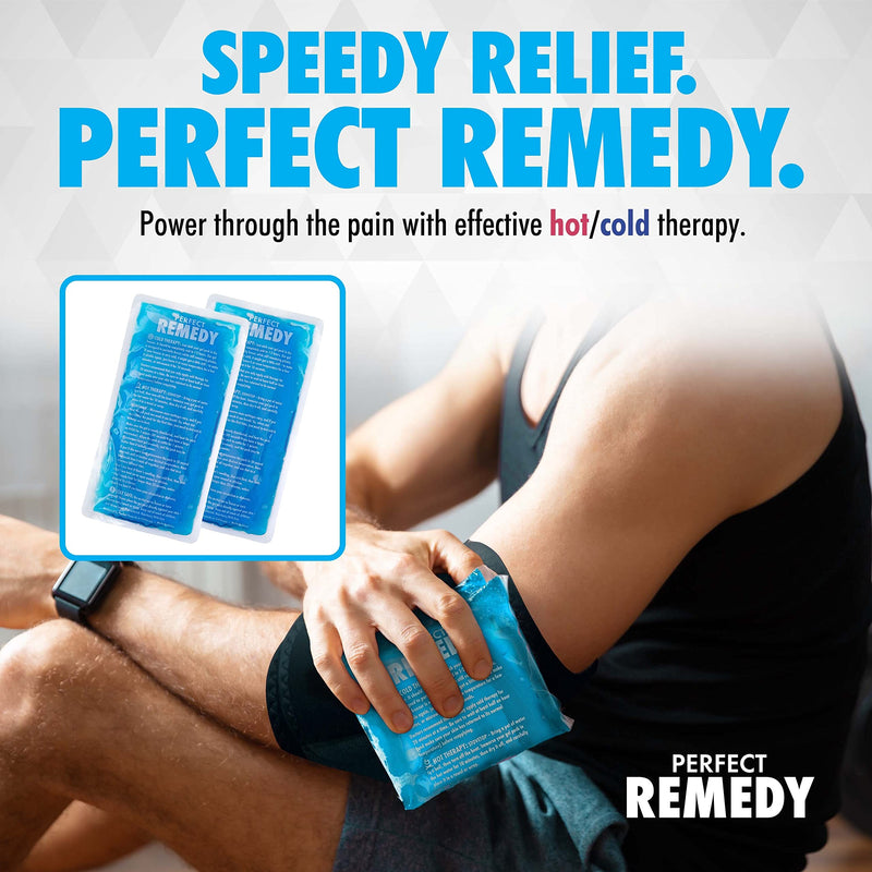 [Australia - AusPower] - Gel Ice Packs for Injuries Reusable Gel (2 Pack) Reusable Hot Pack & Cold Pack Compress for Injury, Pain Relief, Rehabilitation, Flexible Therapy, for Knee, Back, Neck, Wrist, Ankle (Blue) Blue Regular Size Gel Packs 