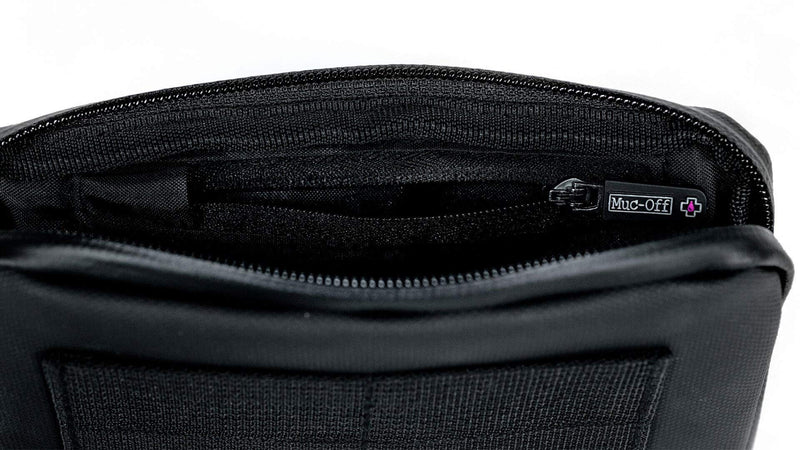 [Australia - AusPower] - Muc Off Rainproof Essentials Case - Tough 900D Polyester Black Water-Repellant Storage Pouch - Ideal for Storing Spare Tubes, Tyre Levers and Phone, one Size 