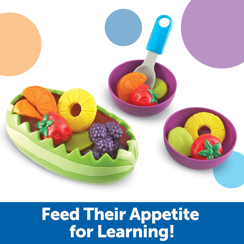 [Australia - AusPower] - Learning Resources New Sprouts Fresh Fruit Salad Set - 18 Pieces , Ages 18+ Months Pretend Play Food for Toddlers, Preschool Learning Toys, Kitchen Play Toys for Kids 