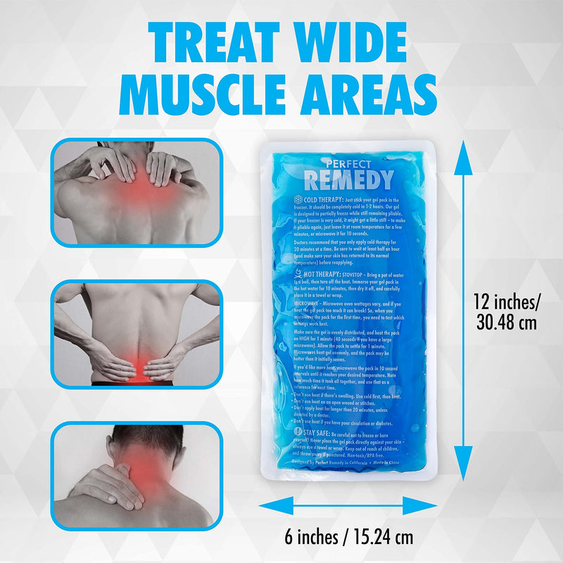 [Australia - AusPower] - Gel Ice Packs for Injuries Reusable Gel (2 Pack) Reusable Hot Pack & Cold Pack Compress for Injury, Pain Relief, Rehabilitation, Flexible Therapy, for Knee, Back, Neck, Wrist, Ankle (Blue) Blue Regular Size Gel Packs 
