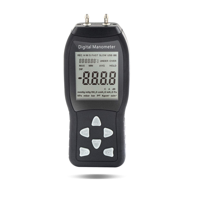[Australia - AusPower] - PerfectPrime AR1890 Professional Digital Air Pressure Meter & Manometer to Measure Gauge & Differential Pressure ±13.79kPa / ±2 psi / ±55.4 H2O 