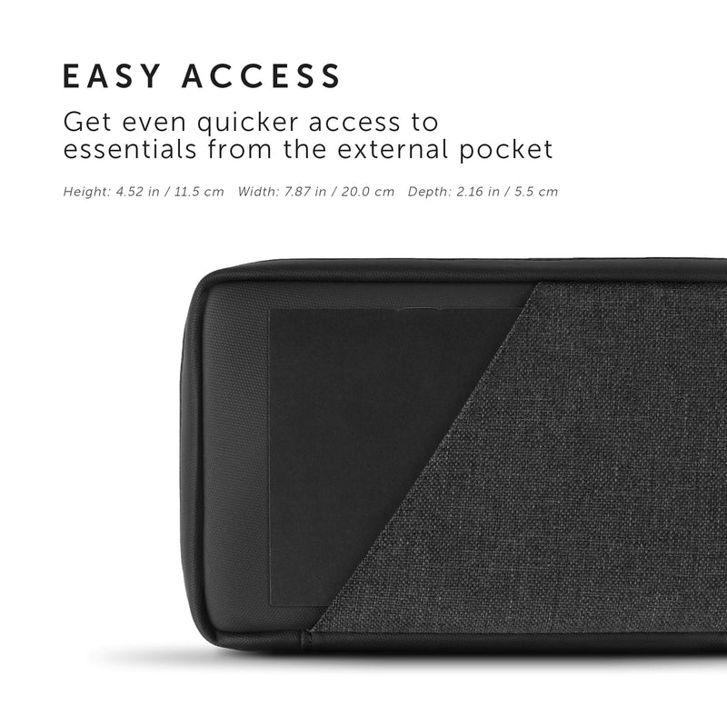 [Australia - AusPower] - Native Union Stow Organizer – Premium Travel Tech Kit Crafted with Durable Canvas – Keep Essentials Organized with Flexible Storage & Quick-Access Pocket for Cables, Chargers, SIM Cards & More (Slate) Slate V2 