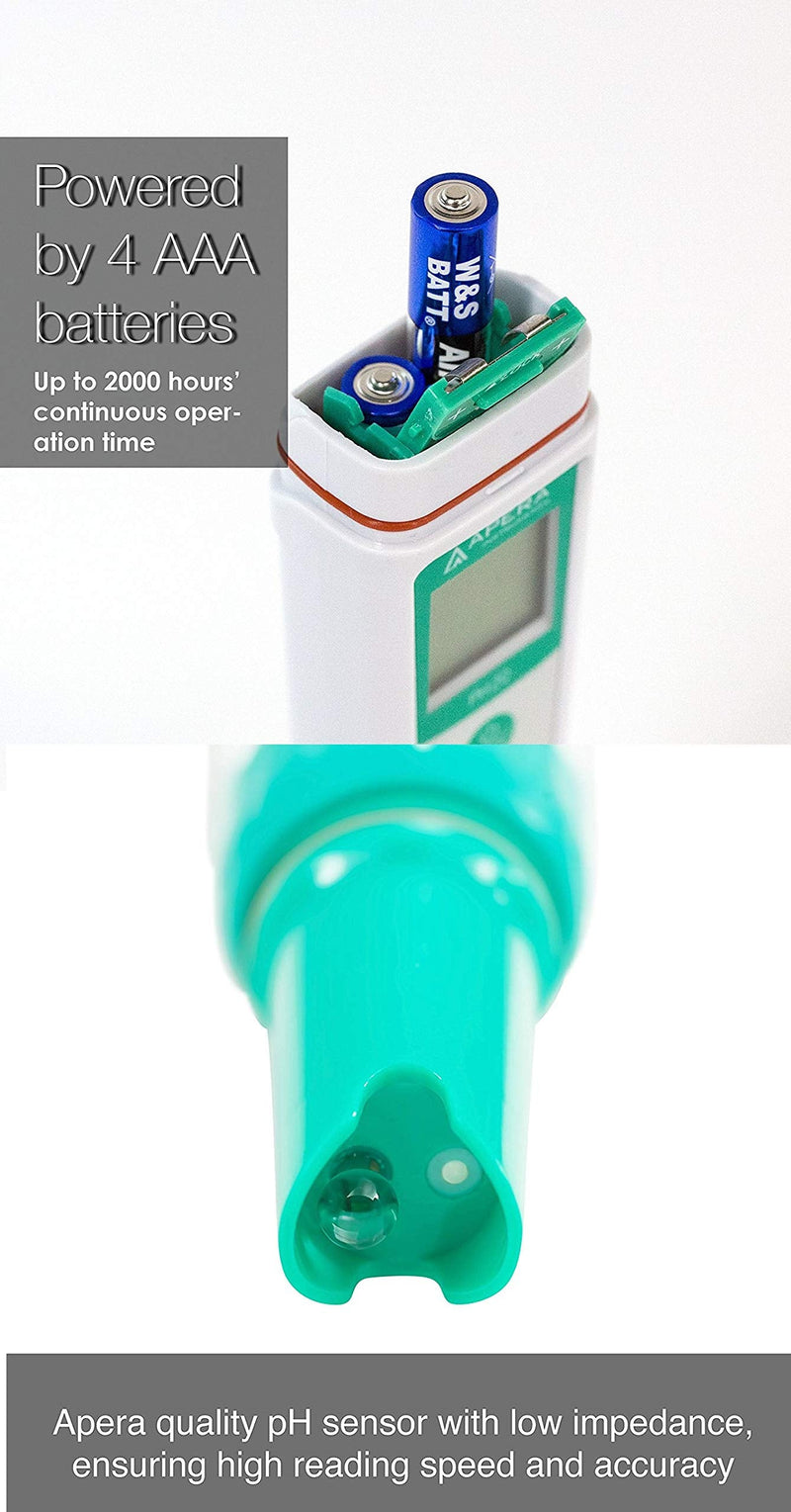 [Australia - AusPower] - APERA INSTRUMENTS AI209 Value Series PH20 Waterproof pH Tester Kit, ±0.1 pH Accuracy Regular Kit 