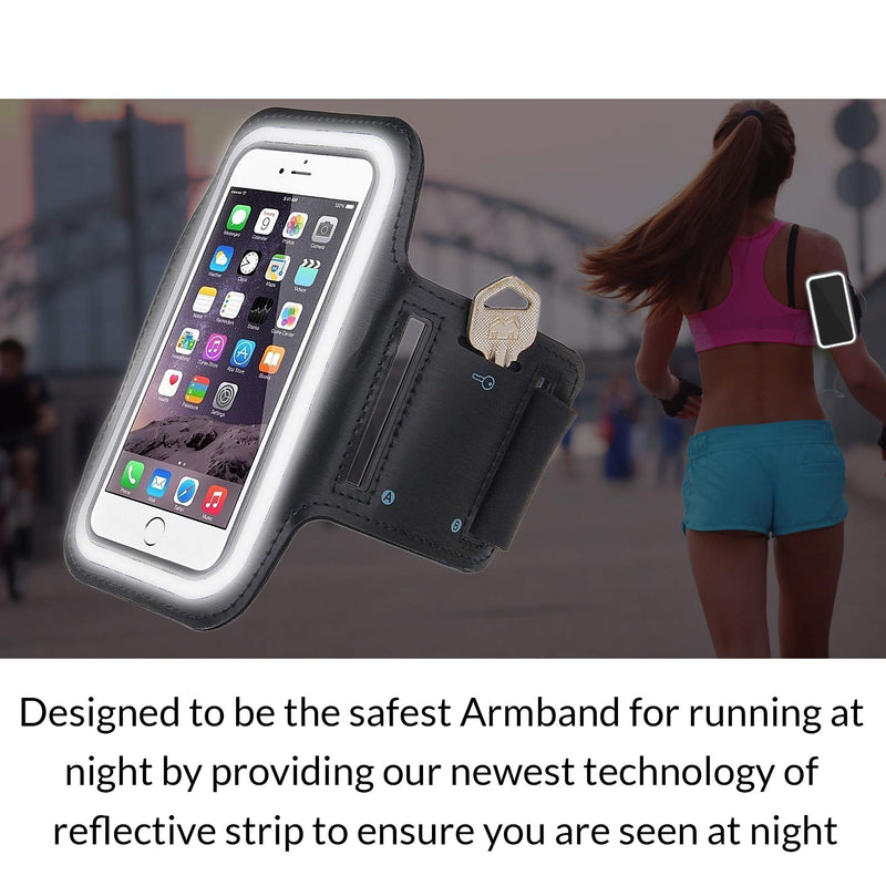 [Australia - AusPower] - E Tronic Edge Cell Phone Armband for Running & Walking - Workout Phone Holder Arm Band Pouch for iPhone 12 Pro 11 X 8 7 6, Samsung Galaxy, Pixel, LG and Android Phones 