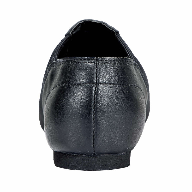 [Australia - AusPower] - Dynadans Women's Leather Upper Slip-on Jazz Shoe 4 Women/3.5 Men Black 