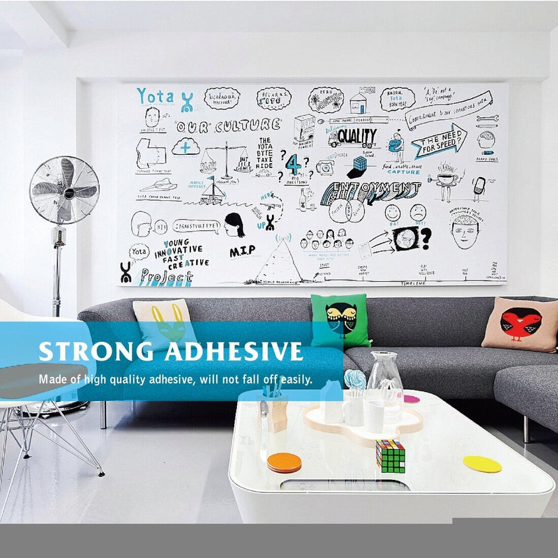 [Australia - AusPower] - Self-Adhesive Whiteboard Wall Decal Sticker, 17.7" X 78.7" Extra Large Strong & Durable Dry Erase Wall Paper Message Board Peel Stick White Board for Kids Drawing, Office, School, Home Decor (White) 