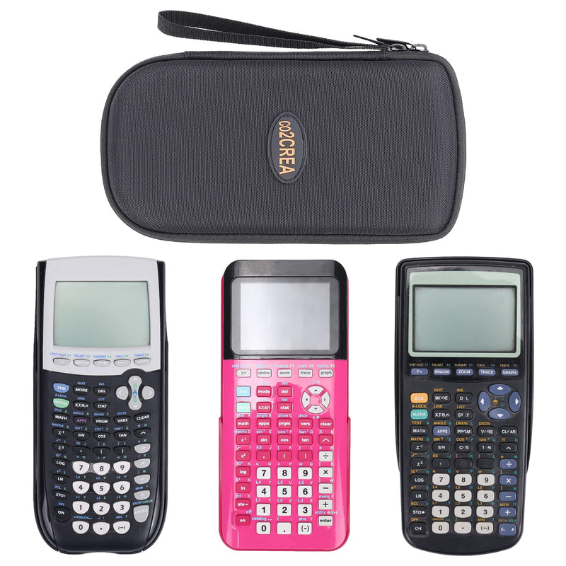 [Australia - AusPower] - co2CREA Hard Case Compatible with Texas Instruments TI-84 Plus CE/TI-84 Plus/TI-Nspire CX II CAS/TI-Nspire CX II/TI-83 Plus/TI-89 Titanium/TI-85 / TI-86 Color Graphing Calculator Black Case + Logo 
