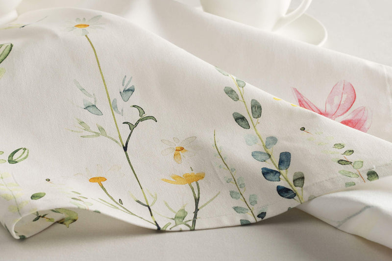 [Australia - AusPower] - Maison d' Hermine Botanical Fresh 100% Cotton Soft and Comfortable Set of 4 Napkins for Family Dinners Weddings Cocktail Kitchen Spring/Summer for Mothers Day (20 Inch by 20 Inch). 