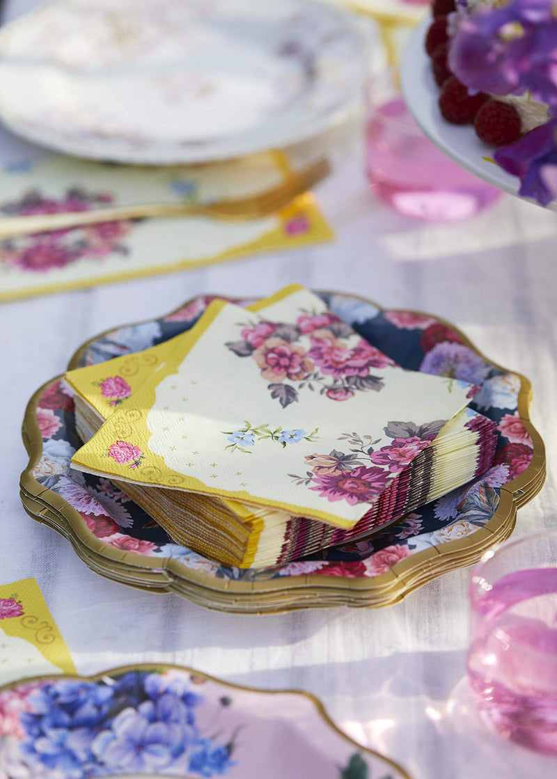 [Australia - AusPower] - Talking Tables Tea Party Floral Napkins | Truly Scrumptious | Also Great for Birthday Party, Baby Shower, Wedding and Anniversary | Paper, 30 Pack 1 
