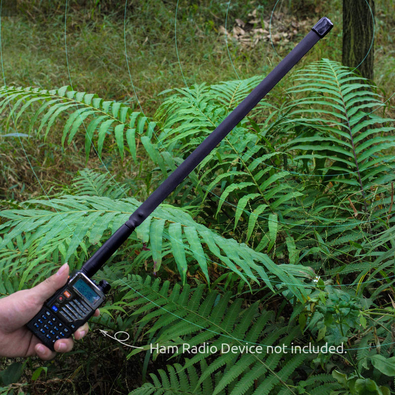 [Australia - AusPower] - Bingfu Dual Band VHF UHF 136-520MHz 18.5 inch Foldable CS Tactical SMA Female Ham Radio Antenna for Kenwood Wouxun Baofeng BF-F8HP UV-5R UV-82 BF-888S GT-3 Handheld Ham Two Way Radio Walkie Talkie 