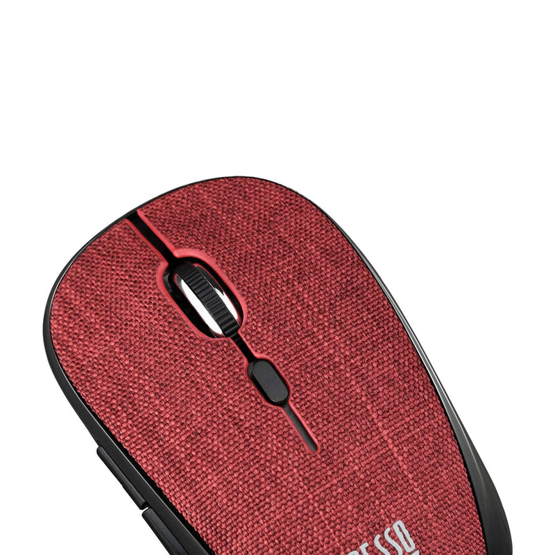[Australia - AusPower] - Adesso iMouse S80R 2.4Ghz Fabric Wireless Red Fabric Mini Optical Mouse, 5-Button, Red 