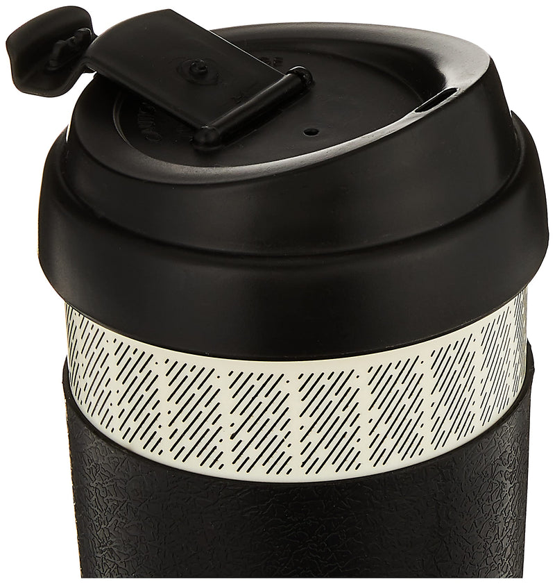 [Australia - AusPower] - Copco Reusable Set of 2 Insulated Double Wall Travel Mugs, 2 Count (Pack of 1), White/Black 16 ounces 