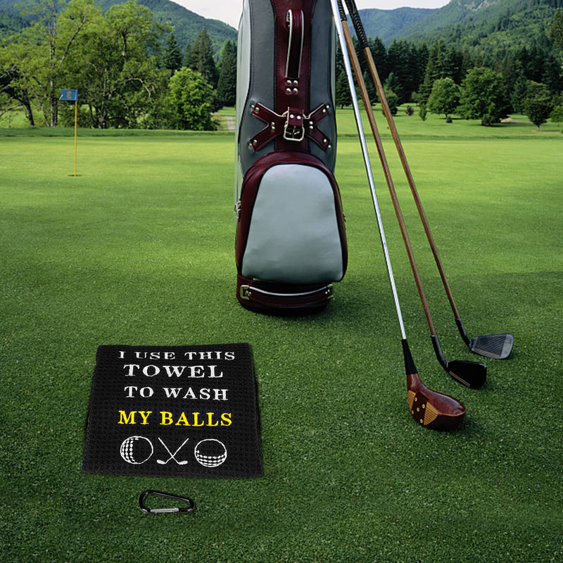 [Australia - AusPower] - Funny Golf Towel, Embroidered Golf Towels for Golf Bags with Clip, Golf Gifts for Men Dad, Personalized Birthday Gifts for Husband Boyfriend, Joke and Fan More 