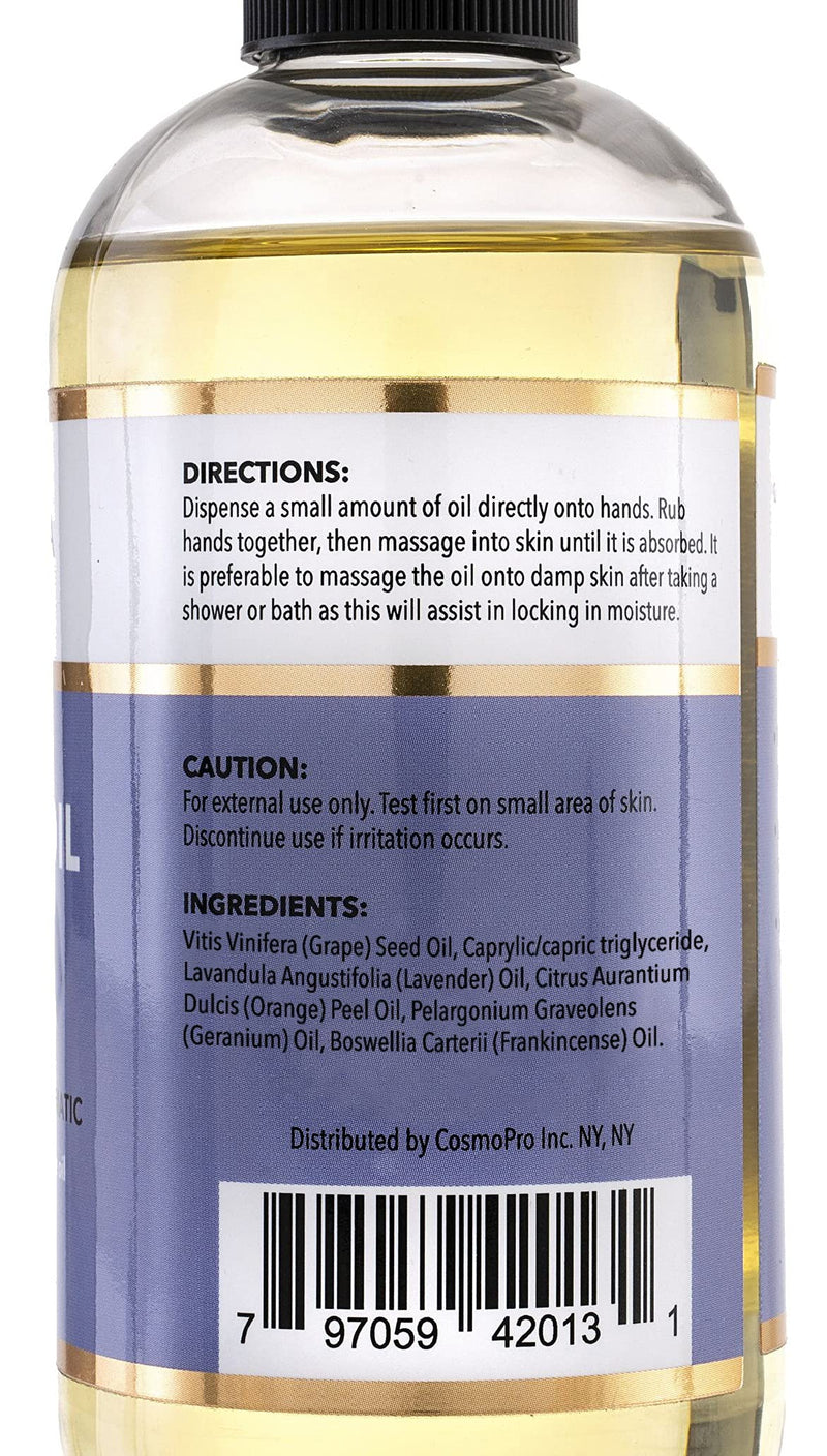 [Australia - AusPower] - Sensual Lavender Massage Oil with Massage Roller Ball - No Stain 100% Natural Blend of Spa Quality Oils for Romantic, Calming, Aromatic, Soothing Massage Therapy 