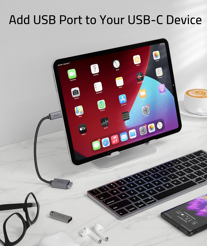 [Australia - AusPower] - USB C to USB Adapter, 2 Pack USB C to USB3 Adapter,USB Type C to USB,Thunderbolt 3 to USB Female Adapter OTG Cable Compatible with iPad Air 2020, MacBook Pro, Air and More Space Gray 