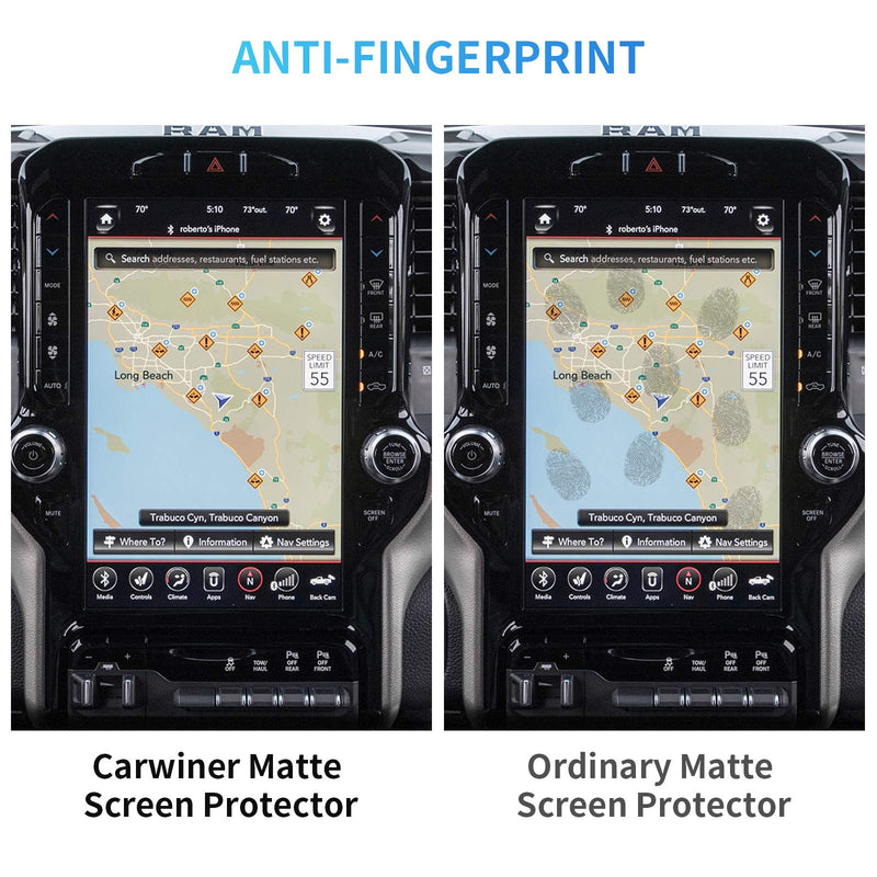[Australia - AusPower] - Carwiner Compatible with Dodge Ram Matte Screen Protector 12 Inch 2019 2020 2021 1500 2500 3500 Anti Glare Fingerprint Navigation Protection Tempered Glass Accessories (matte) 