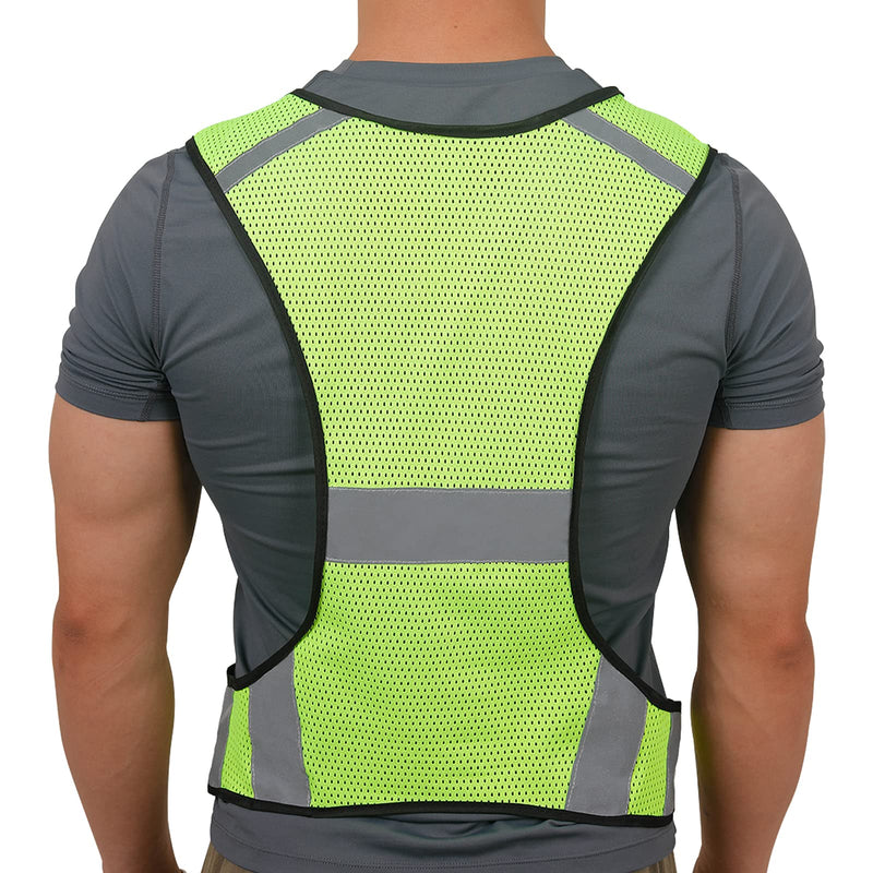 [Australia - AusPower] - TCCFCCT Reflective Safety Running Vest for Men Women Running Gear for Walking at Night 2Pack Yellow 