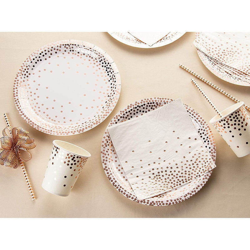 [Australia - AusPower] - Rose Gold Foil Paper Napkins for Confetti Party (6.5 x 6.5 In, 50 Pack) 