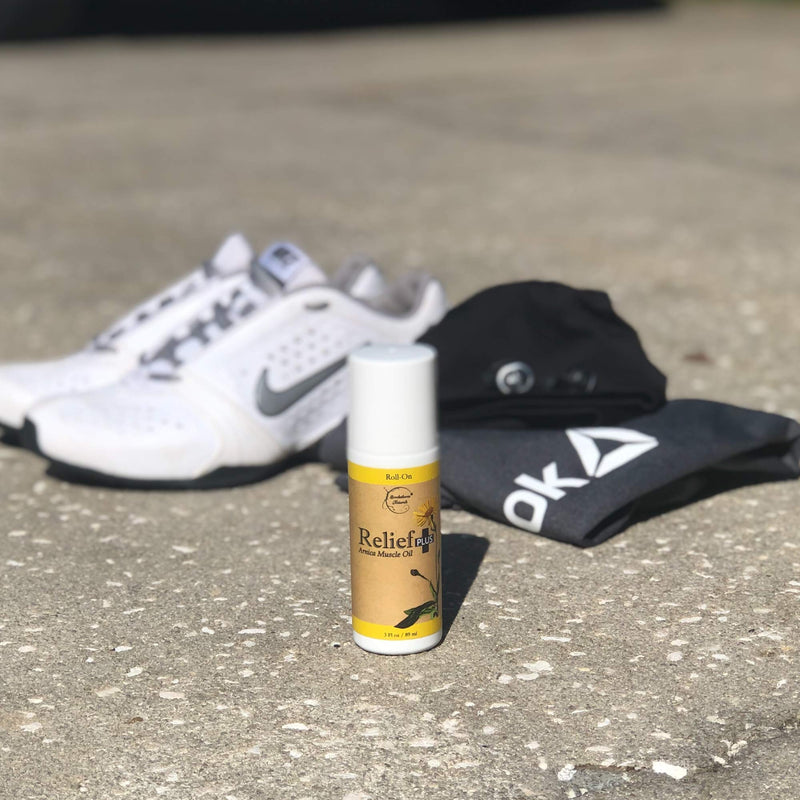 [Australia - AusPower] - Relief Plus Arnica Muscle Oil – Extra Strength Roll On - Cypress, Eucalyptus & Helichrysum Essential Oils & Menthol. All Natural Remedy for Sore Muscles, Aching Joints by Brookethorne Naturals 