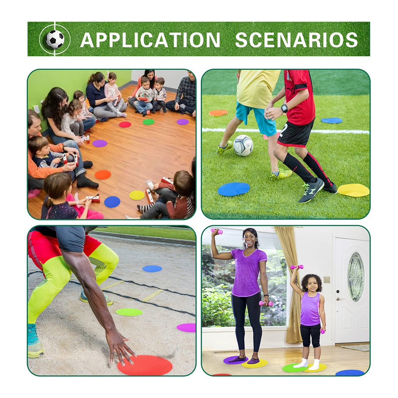[Australia - AusPower] - Aryjmz Spot Markers 9 Inch Non Slip Rubber Floor Markers for Kids Soccer Football Basketball Speed Agility Training, Classroom Activities 9Inch 6 Pcs 