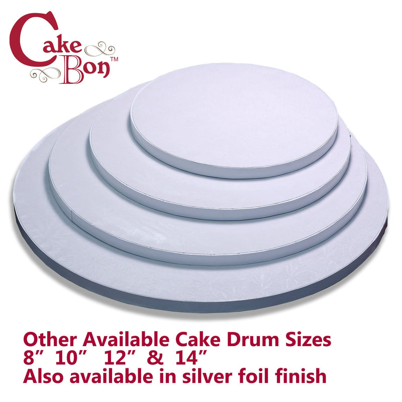 [Australia - AusPower] - Cake Drums Round 12 Inches - (Silver, 3-Pack) - Sturdy 1/2 Inch Thick - Professional Smooth Straight Edges Silver 