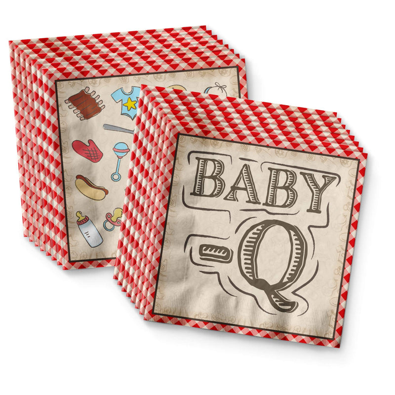 [Australia - AusPower] - Birthday Galore Baby-Q Baby Shower Party Supplies Set Plates Napkins Cups Tableware Kit for 16 