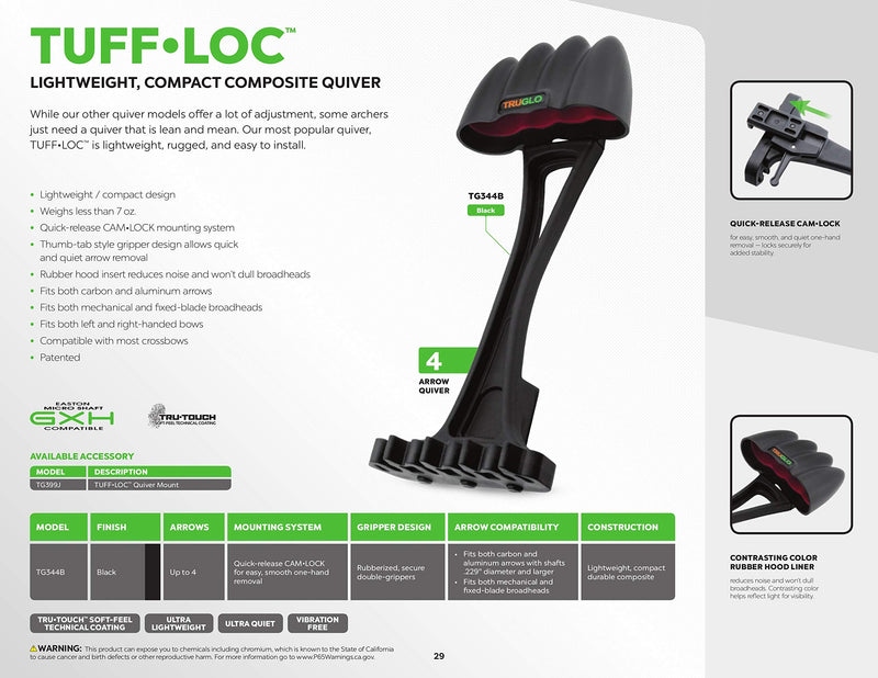 [Australia - AusPower] - TRUGLO TUFF-LOC Lightweight Compact Composite Quiver 