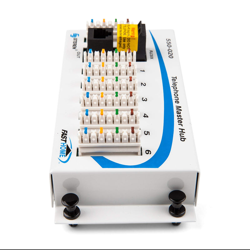 [Australia - AusPower] - 4 Gauge Distribution Block - Telephone Junction Box - Telephone Punch Down Block - CAT 5 Splitter 4 Way - CAT5 Junction Box - Distribution Block 4 Gauge - Punch Down Block - Fast Home - STEREN 550-020 