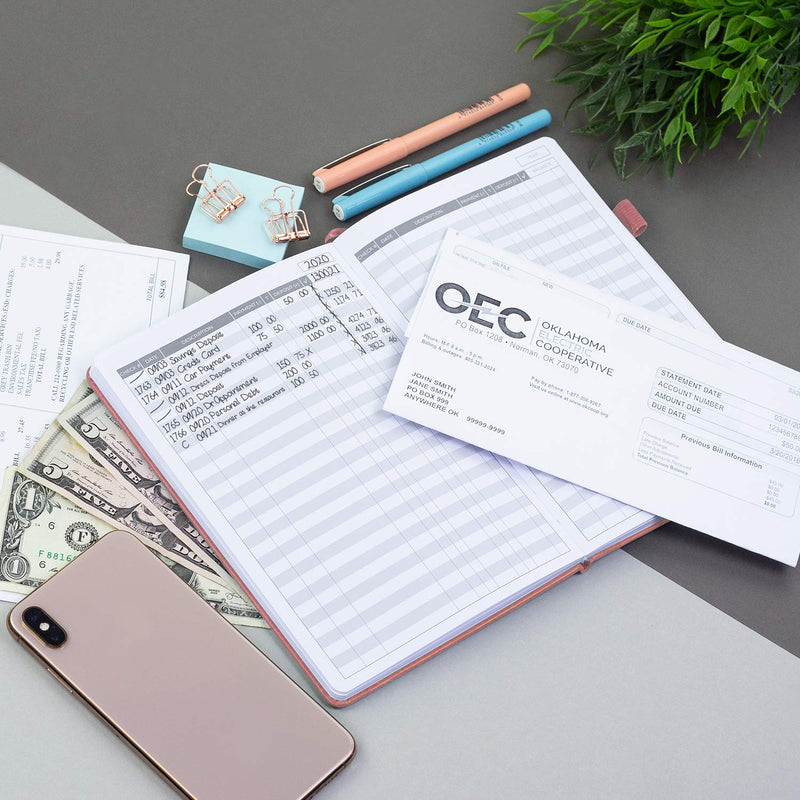 [Australia - AusPower] - Clever Fox Check Register – Deluxe Checkbook Log with Check & Transaction Registers, Bank Account Register Booklets for Personal and Work Use, A5 Hardcover - Rose Gold A5 (5.8'' x 8.3'') 