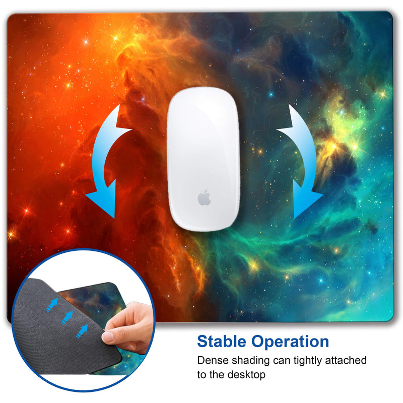 [Australia - AusPower] - Shalysong Cool Galaxy Mouse Pad Personalized Custom Design Computer Laptop Mouse Pad Non-Slip, Washable 9.7 x 7.9 inch Square galaxy 