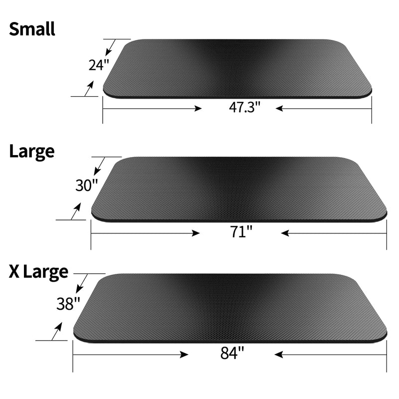 [Australia - AusPower] - Exercise Equipment Mat - Treadmill Mat, Exercise Bike Mat, Fitness Mat, Elliptical Mat, Jump Rope Mat, Yoga Mat, Gym Mat Use on Hardwood Floors and Carpet Protection Small - 47.3" x 23.6" 