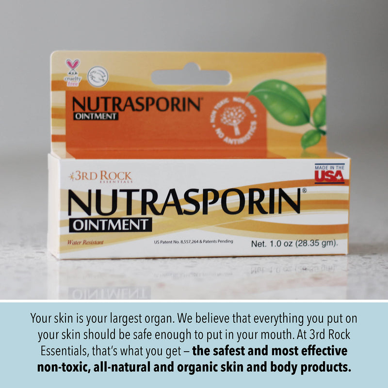 [Australia - AusPower] - Nutrasporin® Ointment by 3rd Rock Essentials / 1 OZ (3 Pack) / All Natural & Organic First Aid Ointment / Silver Gel with Chelated Silver Oxide & Beeswax / Water Resistant / Clean and Protect Cuts 