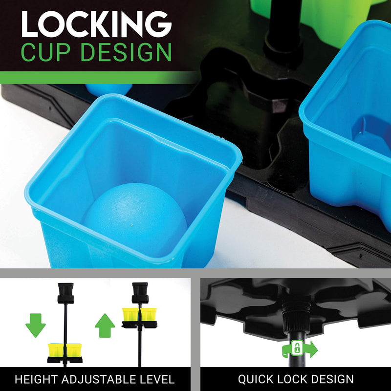 [Australia - AusPower] - Franklin Sports Battle Buckets Pong Games - Fast Paced Four Player Ping Pong Games - Fun for Kids and Families - It’s a Game of Skill, Strategy, Change and Its Addictive! Battle Buckets Tower 