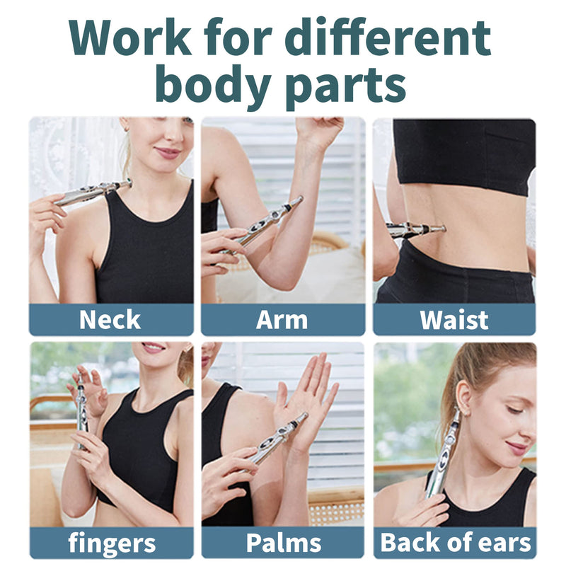 [Australia - AusPower] - UYGHHK Acupuncture Pen, Electronic Pain Relief Therapy, Meridian Energy Massager Pen Self Massage Tools Muscle Healing (Copper) Copper 