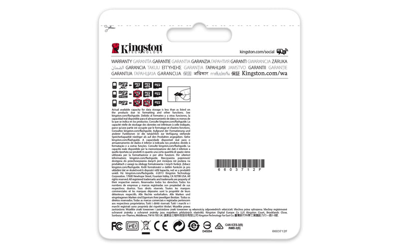 [Australia - AusPower] - Kingston 4 GB microSDHC Class 4 Flash Memory Card SDC4/4GB Standard Packaging 