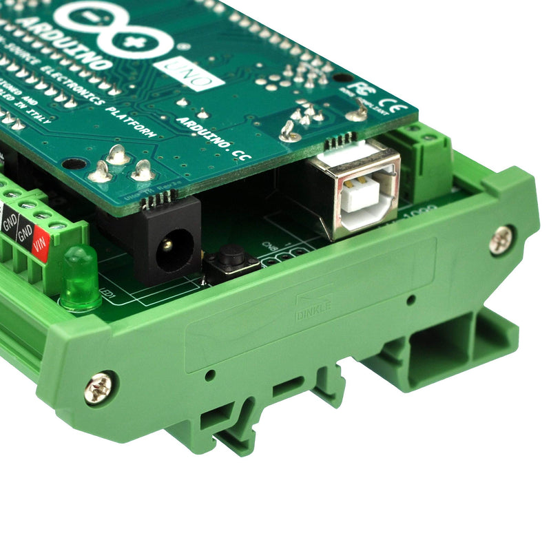 [Australia - AusPower] - Electronics-Salon DIN Rail Mount Screw Terminal Block Adapter Module, for Arduino UNO R3. 