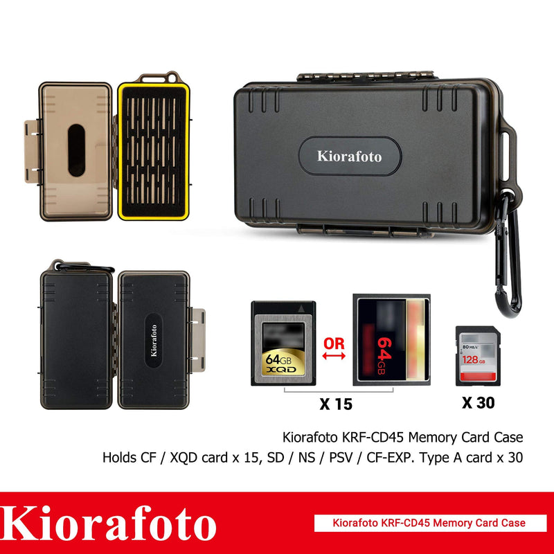[Australia - AusPower] - 30 SD + 15 CF XQD : 45 Slots Camera Memory Card Holder Case Organizer Keeper Storage Protector for SD CompactFlash XQD Cfexpress Type A Memory Cards for Sony PSV PS Vita and Nintendo Switch Game Cards 
